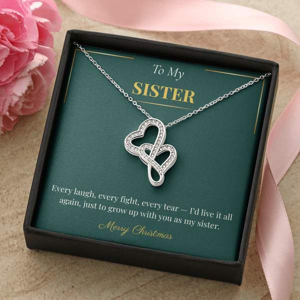 Heart to Heart Necklace – Sentimental Christmas Gift for Sister | Romantic Holiday Jewelry Idea