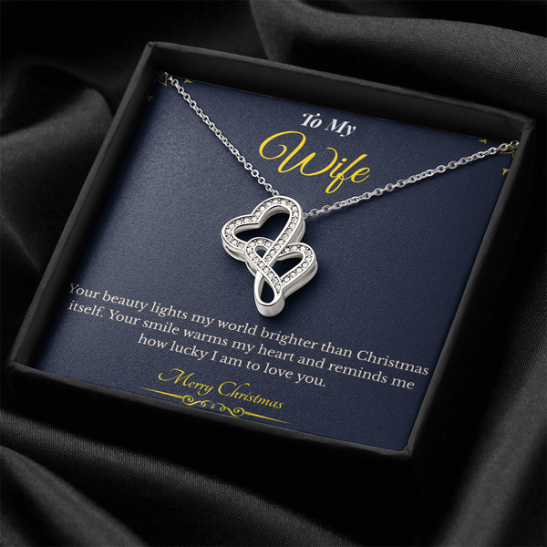 Heart to Heart Necklace – Romantic Christmas Gift for Wife | Symbol of Connection, Devotion & True Love | Elegant Jewelry She'll Cherish Forever