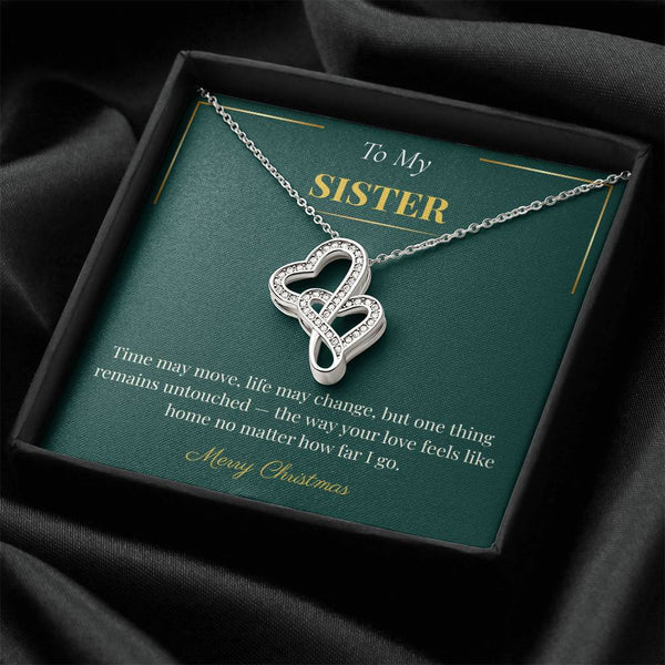 Heart to Heart Necklace – Sentimental Christmas Gift for Sister | Romantic Holiday Jewelry Gift Idea