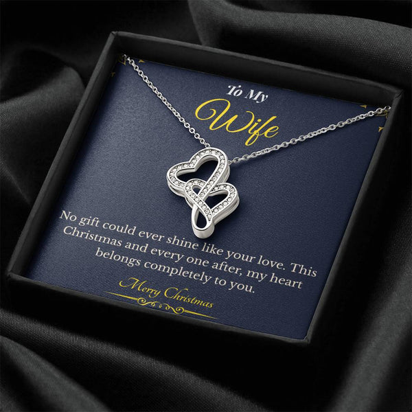 Heart to Heart Necklace – Romantic Christmas Gift for Wife | Symbol of True Connection & Eternal Love | Elegant Jewelry She'll Cherish Always