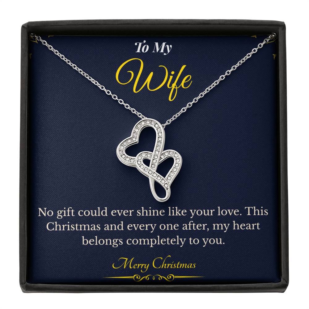 Heart to Heart Necklace – Romantic Christmas Gift for Wife | Symbol of True Connection & Eternal Love | Elegant Jewelry She'll Cherish Always