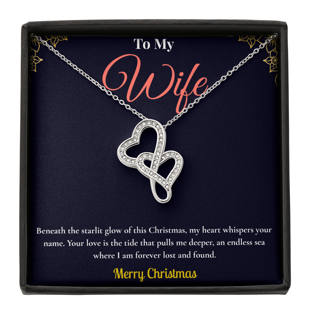 Heart-to-Heart Necklace – Dual-Tone 14K White & 18K Yellow Gold Pendant, The Perfect Christmas Gift for Her