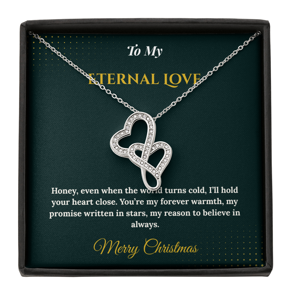 Heart to Heart Necklace – Romantic Christmas Gift for Wife | Symbol of True Connection & Eternal Love | Elegant Jewelry She'll Cherish Always