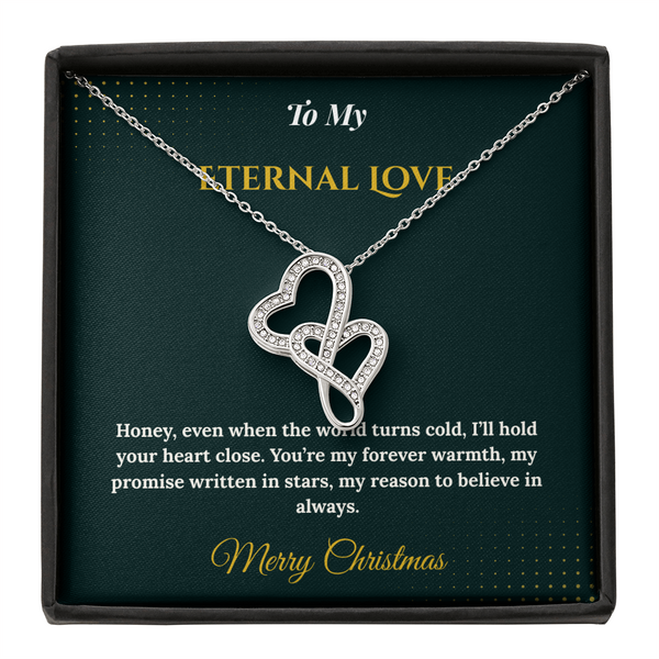 Heart to Heart Necklace – Romantic Christmas Gift for Wife | Symbol of True Connection & Eternal Love | Elegant Jewelry She'll Cherish Always