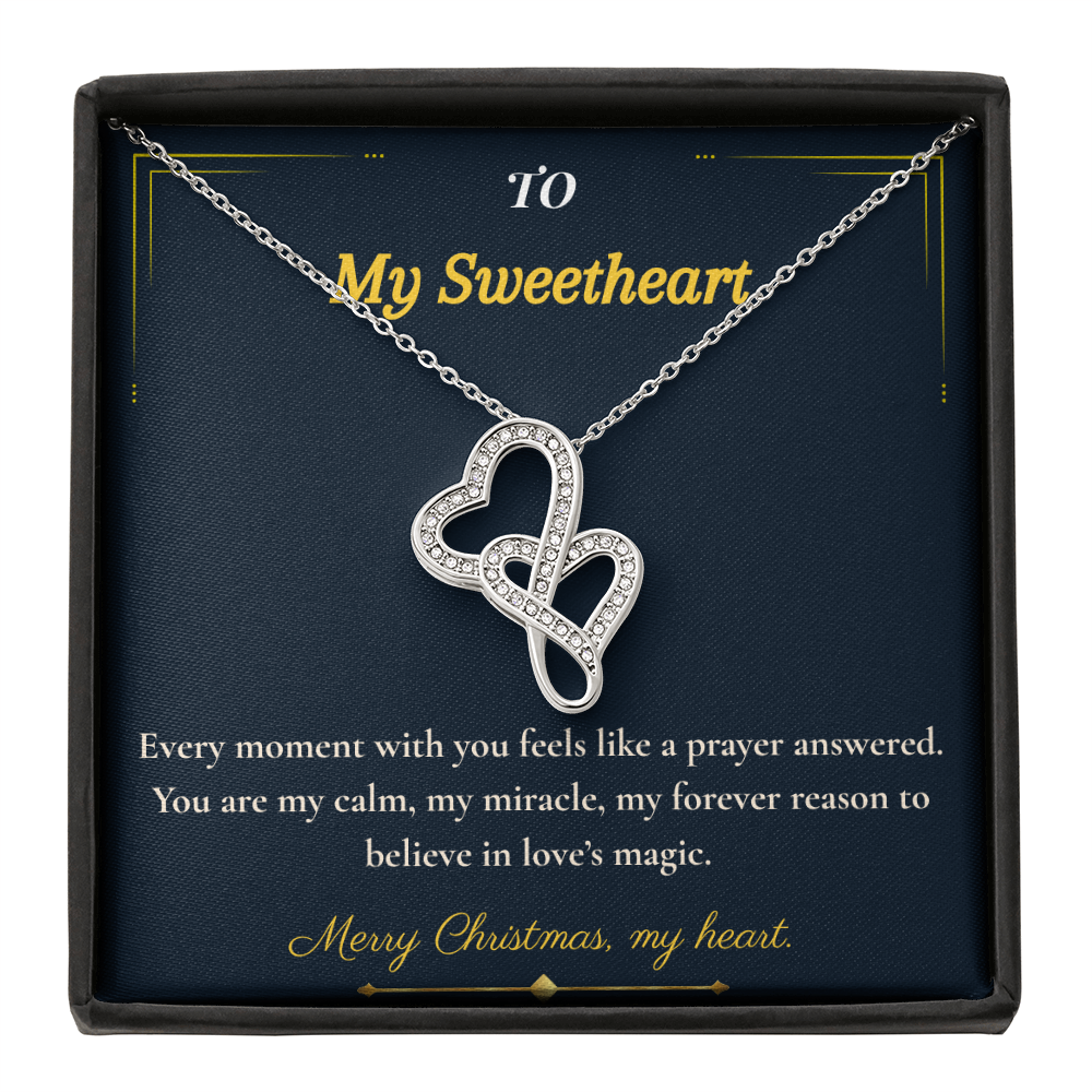 Heart to Heart Necklace – Romantic Christmas Gift for Wife | Symbol of True Connection & Eternal Love | Elegant Jewelry She'll Cherish Always