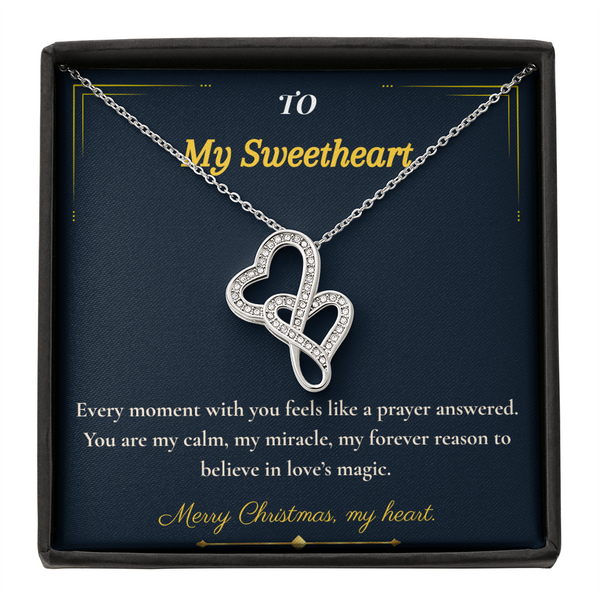 Heart to Heart Necklace – Romantic Christmas Gift for Wife | Symbol of True Connection & Eternal Love | Elegant Jewelry She'll Cherish Always