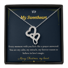 Heart to Heart Necklace – Romantic Christmas Gift for Wife | Symbol of True Connection & Eternal Love | Elegant Jewelry She'll Cherish Always
