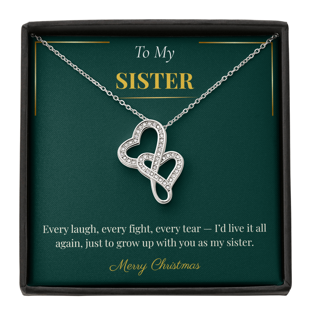Heart to Heart Necklace – Sentimental Christmas Gift for Sister | Romantic Holiday Jewelry Idea