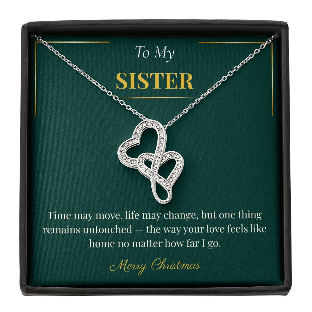 Heart to Heart Necklace – Sentimental Christmas Gift for Sister | Romantic Holiday Jewelry Gift Idea