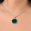 Luxury Graphic Circle Necklace – Elegant Christmas Gift for Sister | Modern Holiday Jewelry Piece