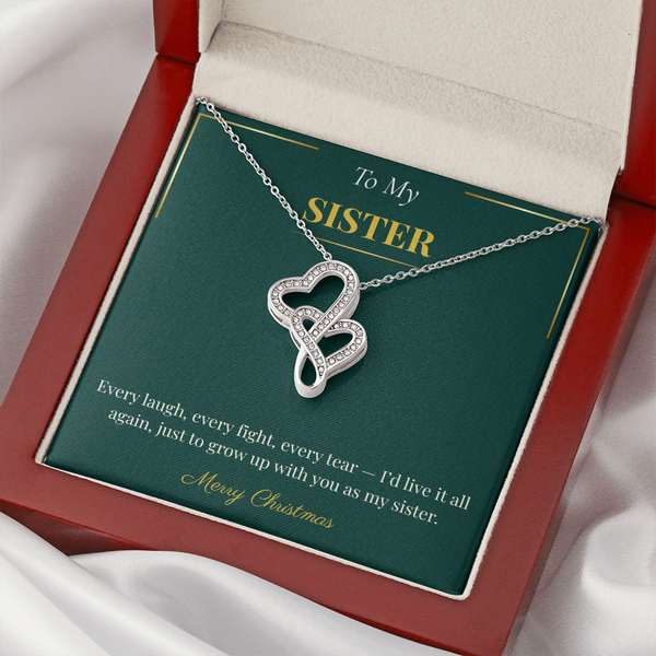 Heart to Heart Necklace – Sentimental Christmas Gift for Sister | Romantic Holiday Jewelry Idea