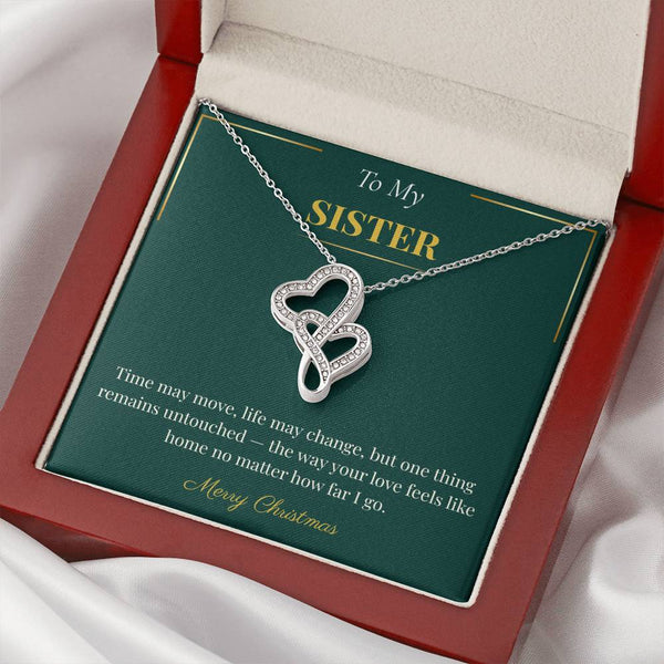 Heart to Heart Necklace – Sentimental Christmas Gift for Sister | Romantic Holiday Jewelry Gift Idea