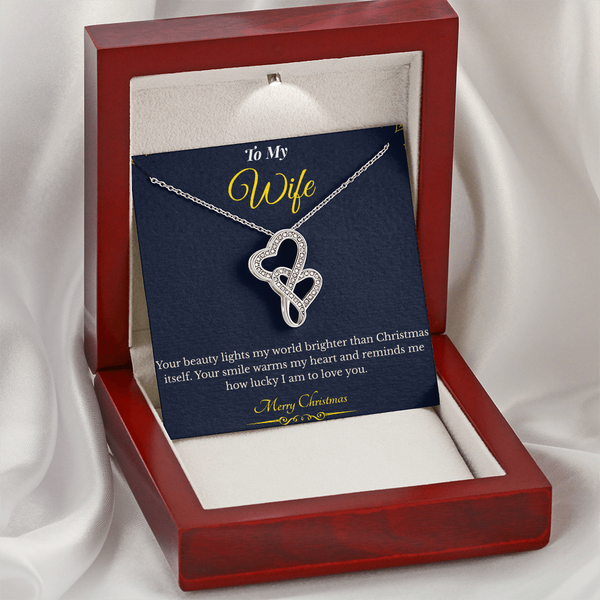 Heart to Heart Necklace – Romantic Christmas Gift for Wife | Symbol of Connection, Devotion & True Love | Elegant Jewelry She'll Cherish Forever