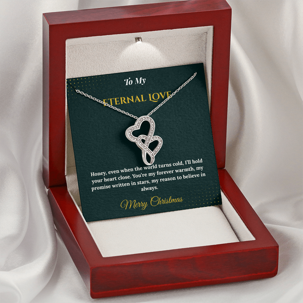 Heart to Heart Necklace – Romantic Christmas Gift for Wife | Symbol of True Connection & Eternal Love | Elegant Jewelry She'll Cherish Always