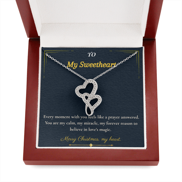 Heart to Heart Necklace – Romantic Christmas Gift for Wife | Symbol of True Connection & Eternal Love | Elegant Jewelry She'll Cherish Always