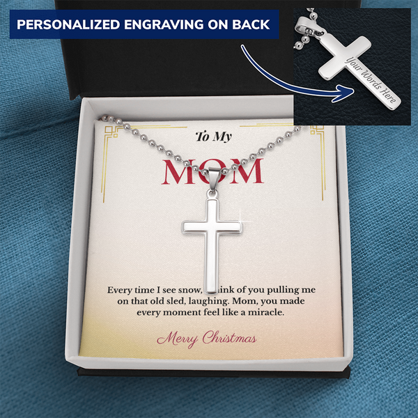 Faith-Inspired Christmas Gift for Mom | Custom Engraved Jewelry Reflecting Love & Hope | Elegant Keepsake for Her