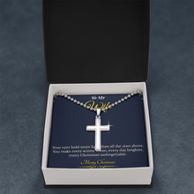 Artisan Cross Necklace with Ball Chain – Meaningful Christmas Gift for Wife | Handcrafted Jewelry That Symbolizes Strength & Faith | Elegant Holiday Gift