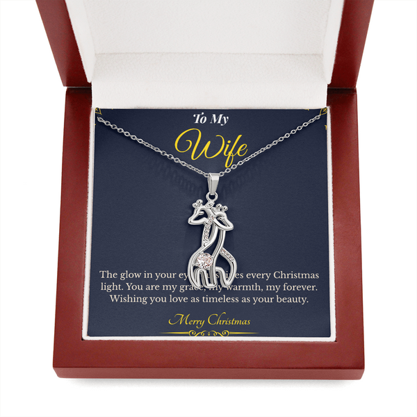 Giraffe Necklace – Cute Christmas Gift for Wife | Symbol of Grace, Love & Loyalty | Unique Animal-Inspired Jewelry She'll Treasure