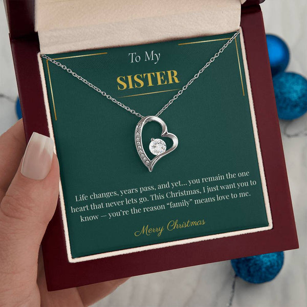 Forever Love Necklace – A Dazzling Christmas Gift for Sister | Elegant Holiday Jewelry
