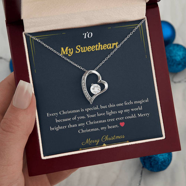 Forever Love Necklace – Elegant Christmas Gift for Wife | Romantic Jewelry That Expresses Endless Devotion | Timeless Keepsake She'll Cherish Forever