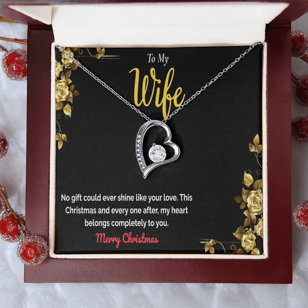 Make Her Heart Melt – Forever Love Heart Necklace, The Perfect Christmas Gift for Your Wife