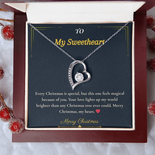 Forever Love Necklace – Elegant Christmas Gift for Wife | Romantic Jewelry That Expresses Endless Devotion | Timeless Keepsake She'll Cherish Forever
