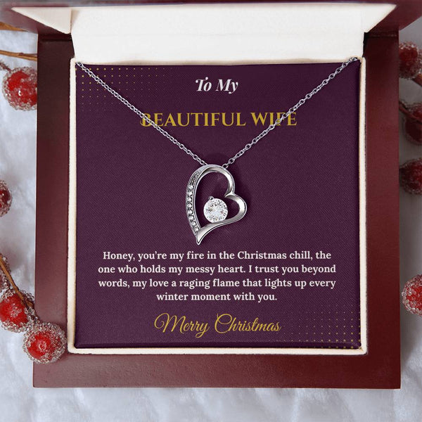 Forever Love Necklace – Elegant Christmas Gift for Wife | Romantic Jewelry That Expresses Endless Devotion | Timeless Keepsake She'll Cherish Forever
