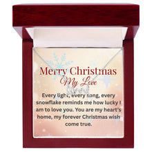 “Love Script Necklace Gift Set – Dainty Pendant with Personalized Card, Romantic Jewelry for Wife or Girlfriend”