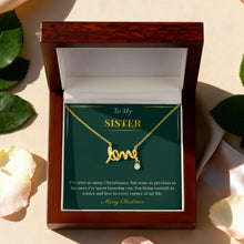 Scripted Love Necklace – Heartfelt Christmas Gift for Sister | Elegant Holiday Jewelry Bestseller