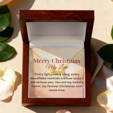 “Love Script Necklace Gift Set – Dainty Pendant with Personalized Card, Romantic Jewelry for Wife or Girlfriend”