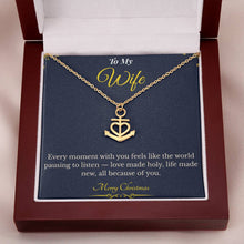 Anchor Pendant Necklace – Meaningful Christmas Gift for Wife | Symbol of Strength, Stability & Endless Love | Elegant Holiday Jewelry for Her