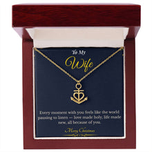 Anchor Pendant Necklace – Meaningful Christmas Gift for Wife | Symbol of Strength, Stability & Endless Love | Elegant Holiday Jewelry for Her