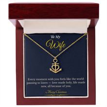 Anchor Pendant Necklace – Meaningful Christmas Gift for Wife | Symbol of Strength, Stability & Endless Love | Elegant Holiday Jewelry for Her