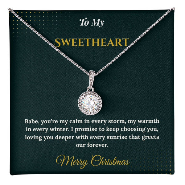 Eternal Hope Necklace – Elegant Christmas Gift for Wife | Sparkling Jewelry That Symbolizes Faith & Love | Timeless Holiday Keepsake for Her