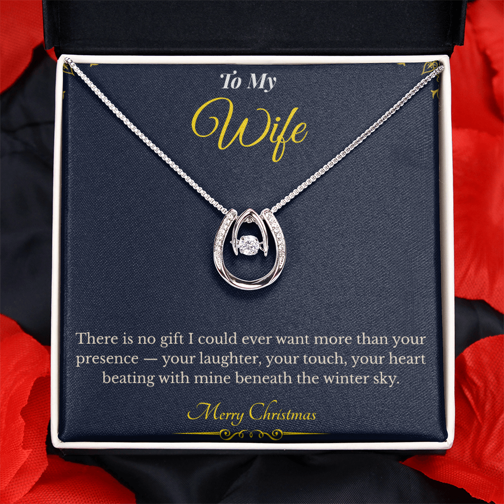 Lucky in Love Necklace – Romantic Christmas Gift for Wife | Charming Jewelry That Brings Love & Fortune | Elegant Keepsake She'll Treasure