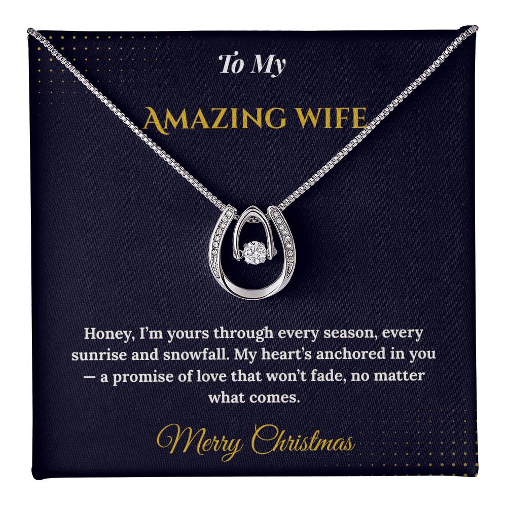 Lucky in Love Necklace – Romantic Christmas Gift for Wife | Charming Jewelry That Brings Love & Fortune | Elegant Keepsake She'll Treasure