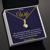 Alluring Beauty 14K White Gold Finish Necklace for Wife with Message Card & Gift Box | Romantic Christmas Gift from Husband