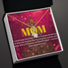 "Heartfelt Christmas Gift for Mom – Alluring Beauty Necklace with Message Card | 14k White or 18k Gold Finish"