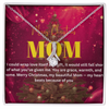 "Heartfelt Christmas Gift for Mom – Alluring Beauty Necklace with Message Card | 14k White or 18k Gold Finish"