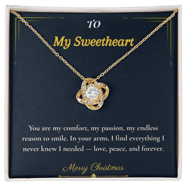 Love Knot Necklace – Romantic Christmas Gift for Wife That Symbolizes Eternal Love | Meaningful Jewelry for Her | Elegant Holiday Gift She'll Treasure