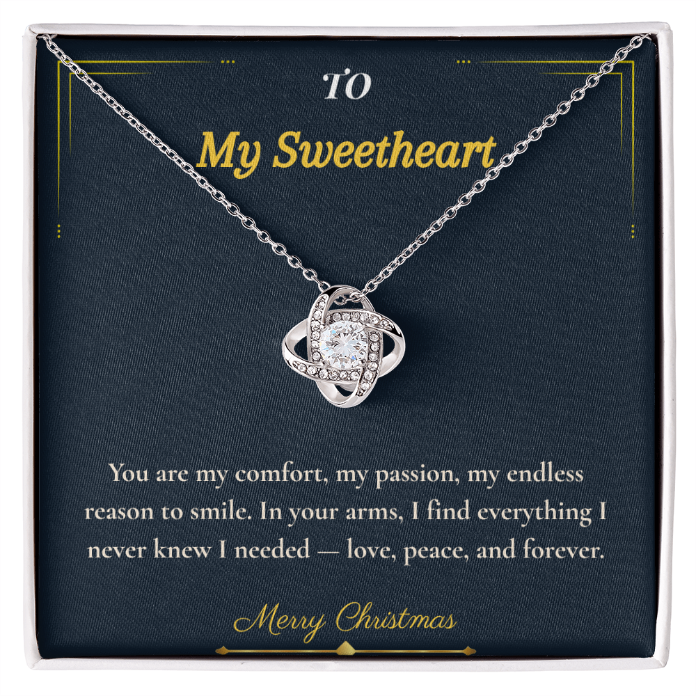 Love Knot Necklace – Romantic Christmas Gift for Wife That Symbolizes Eternal Love | Meaningful Jewelry for Her | Elegant Holiday Gift She'll Treasure