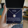 Heartfelt Love Letter Necklace for Wife – Dainty Pendant with Personalized Message Card, Perfect Romantic Gift
