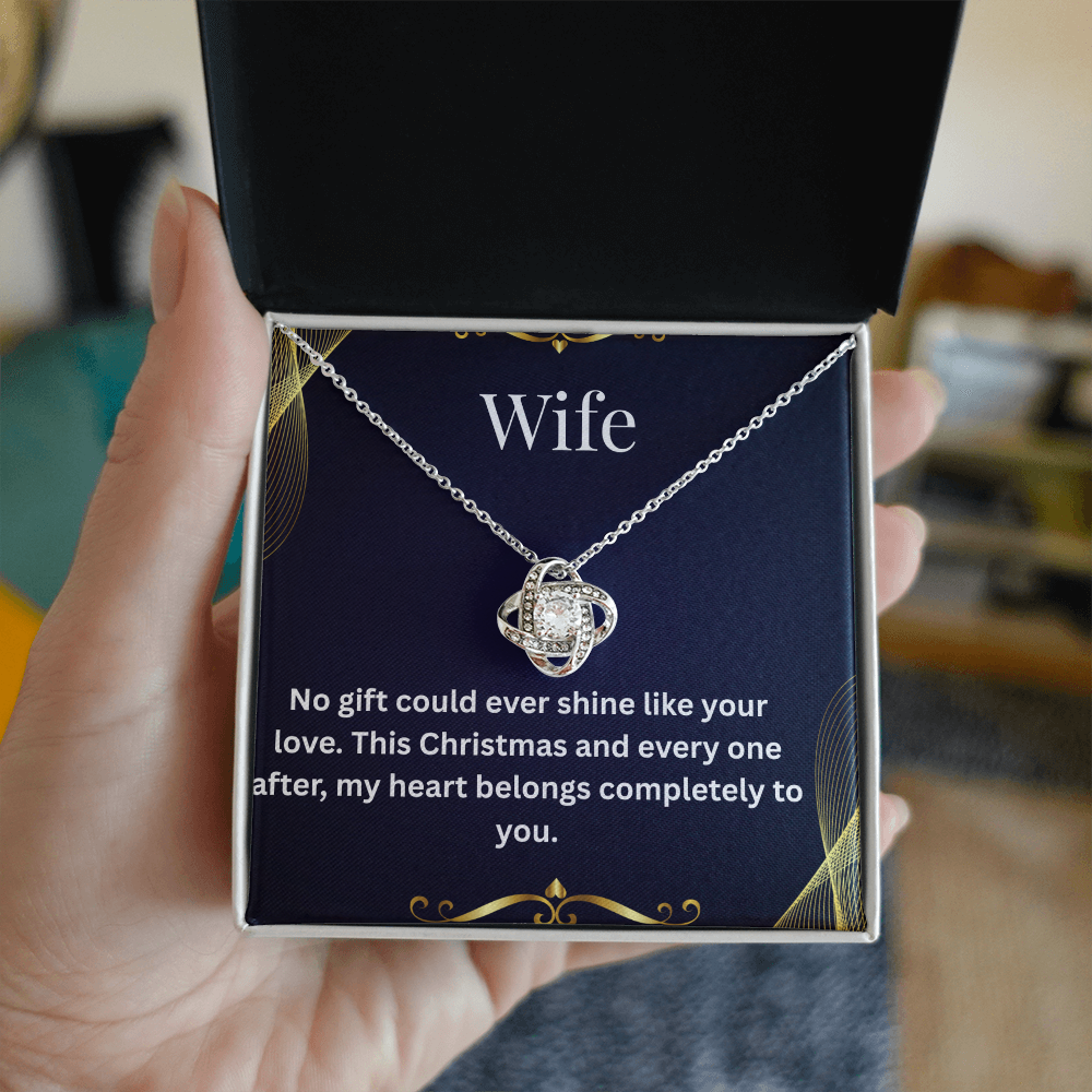 Heartfelt Love Letter Necklace for Wife – Dainty Pendant with Personalized Message Card, Perfect Romantic Gift