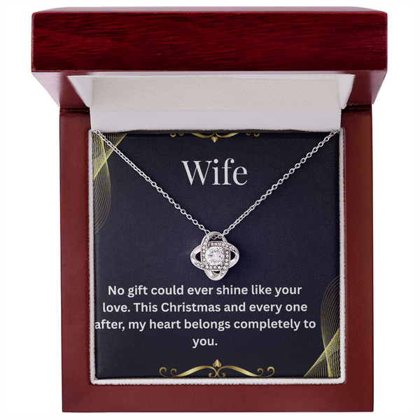 Heartfelt Love Letter Necklace for Wife – Dainty Pendant with Personalized Message Card, Perfect Romantic Gift