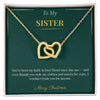 Interlocking Hearts Necklace – A Heartfelt Christmas Gift for Sister | Symbol of Love and Connection