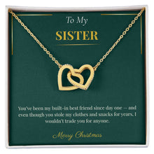 Interlocking Hearts Necklace – A Heartfelt Christmas Gift for Sister | Symbol of Love and Connection