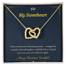 Interlocking Hearts Necklace – Sentimental Christmas Gift for Wife | Romantic Jewelry That Represents Two Hearts, One Soul | Perfect Holiday Gift for Her