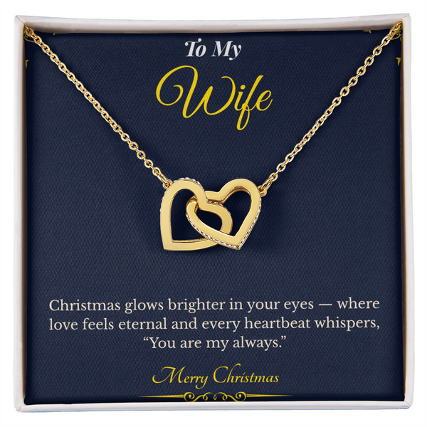 Interlocking Hearts Necklace – Sentimental Christmas Gift for Wife | Romantic Jewelry That Represents Two Hearts, One Soul | Perfect Holiday Gift for Her