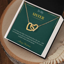 Interlocking Hearts Necklace – A Heartfelt Christmas Gift for Sister | Symbol of Love and Connection