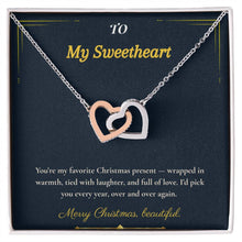 Interlocking Hearts Necklace – Sentimental Christmas Gift for Wife | Romantic Jewelry That Represents Two Hearts, One Soul | Perfect Holiday Gift for Her